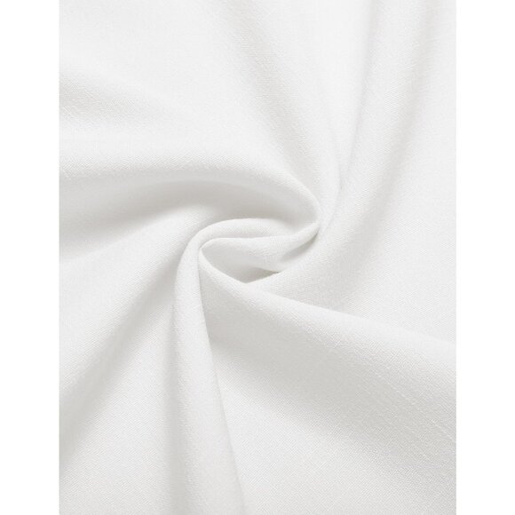 Men's Casual Henley Short Sleeve Band Collar Linen Summer Beach Hippie T-Shirts - Picture 7 of 7